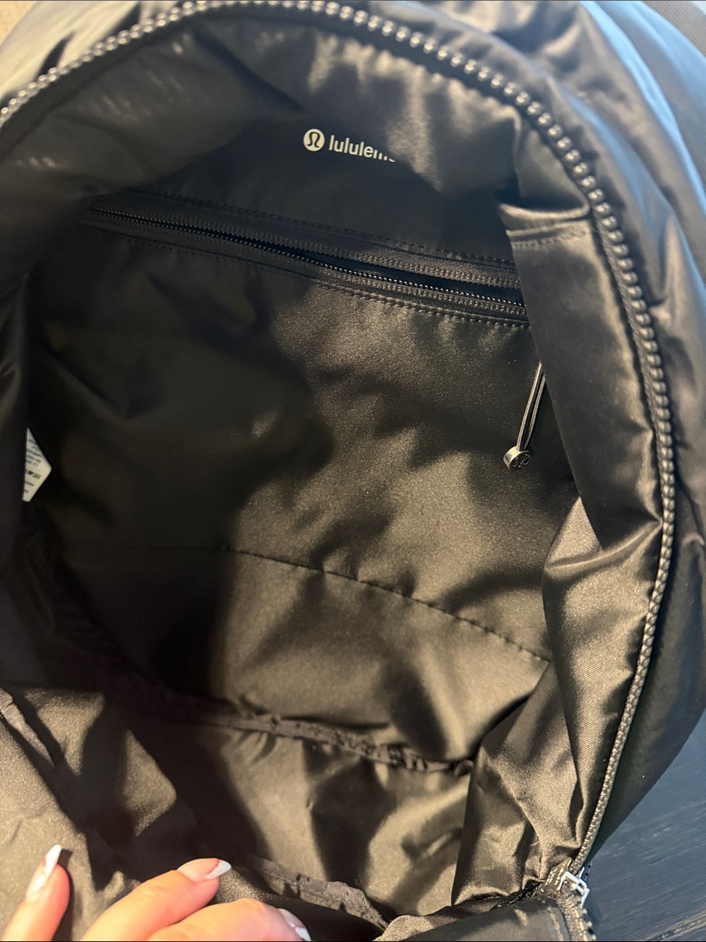 lululemon athletica Black Quilted wunder puff Puffer-Style Backpack - Picture 2 of 7